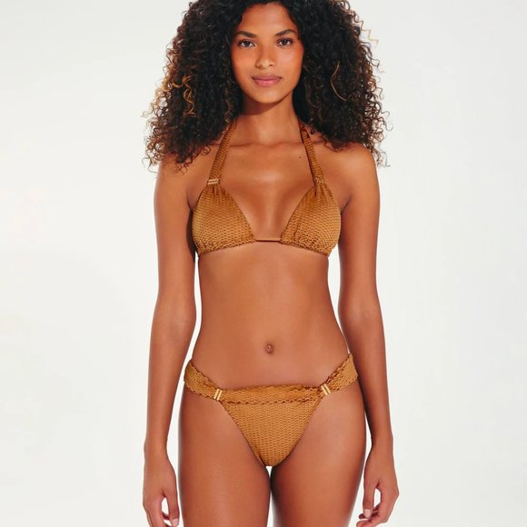 Vix Gold Textured Bikini - Picture 1 of 8